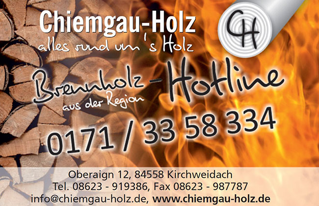 Webvisitenkarte Chiemgau Holz